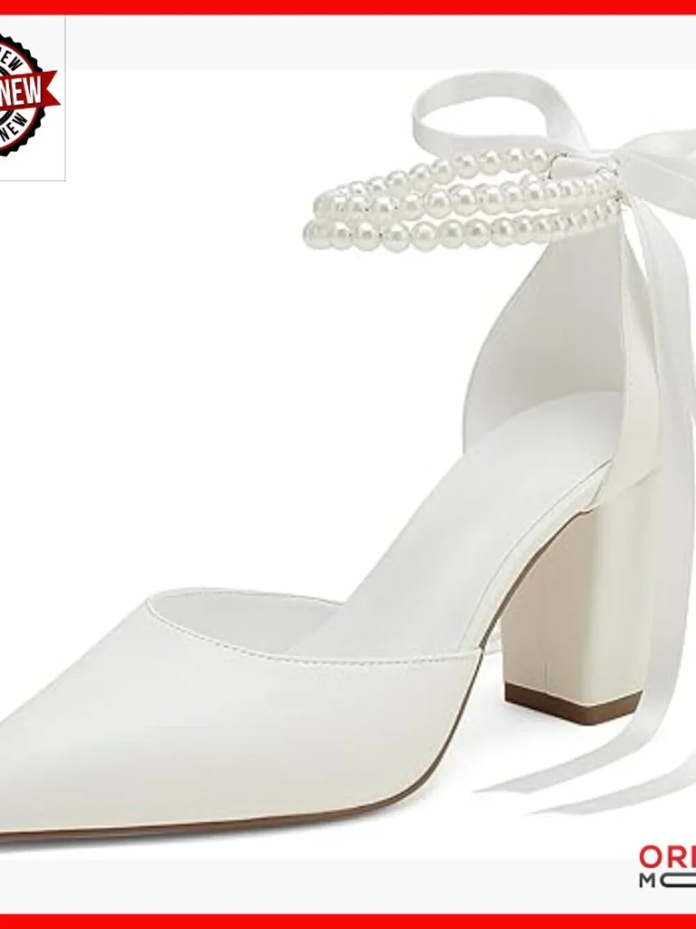 Chunky Heel Pumps, Closed Toe, Satin Ankle Strap, 2.4 Inch Block Heel
